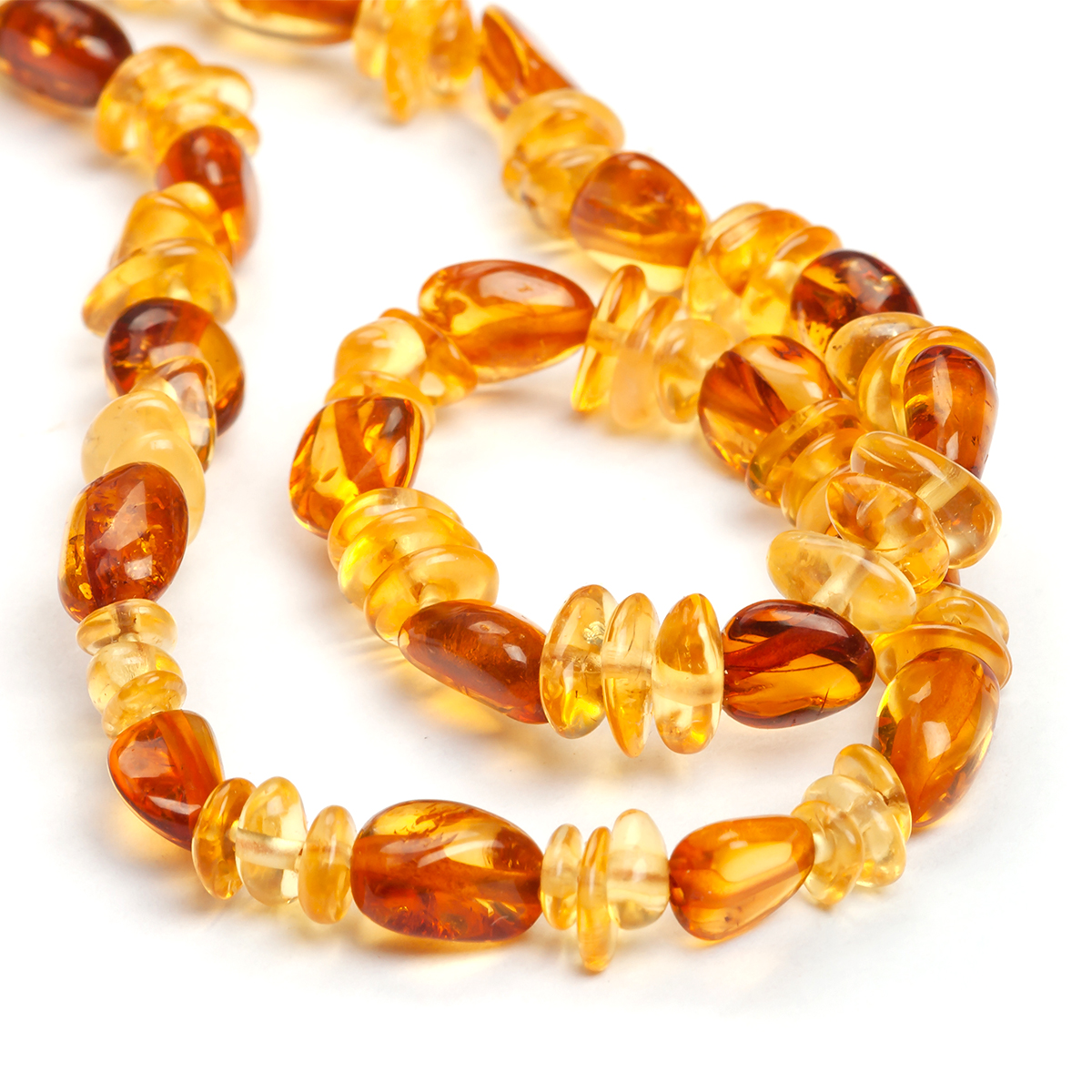 Бусы янтарь